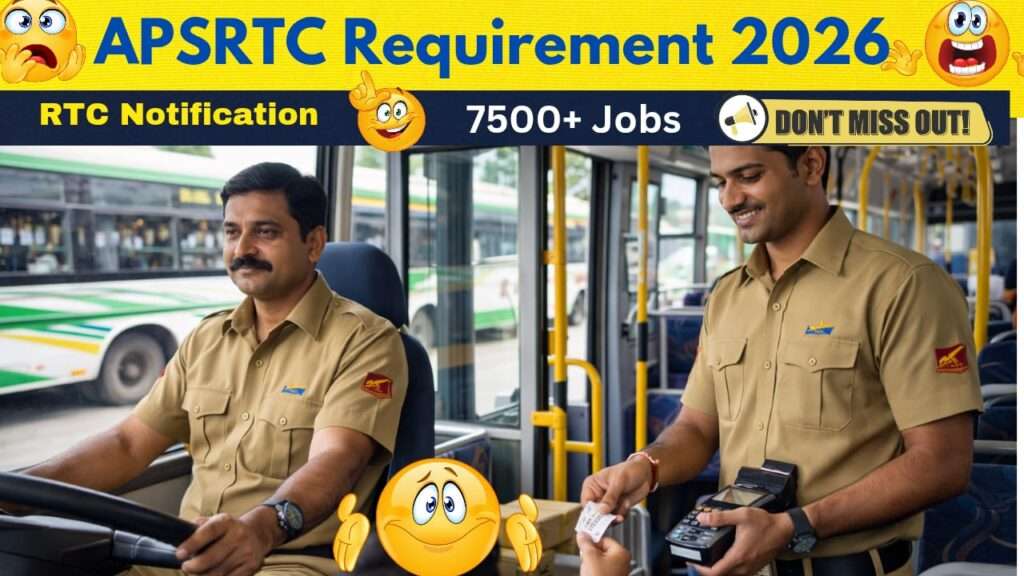 APSRTC Jobs Notification 2026 Duty Hours for Conductors and Drivers