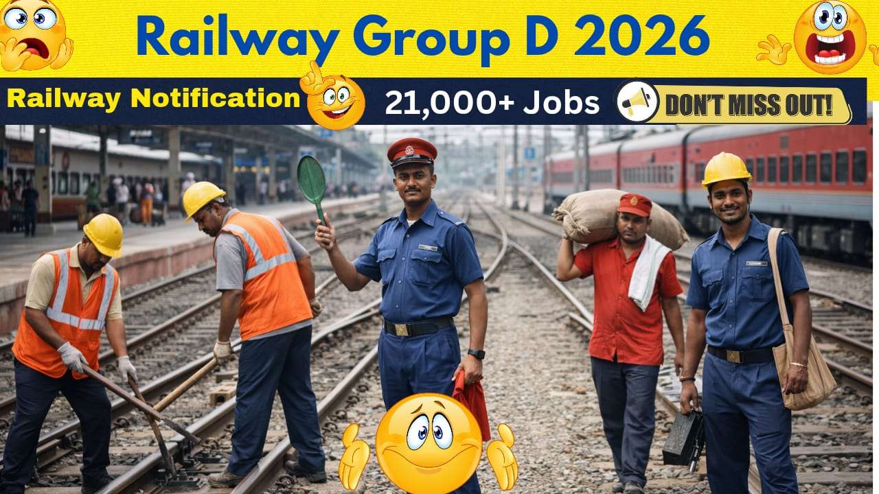 RRB Railway Group D Jobs 2026 – 21997 Vacancies Posts Telugu